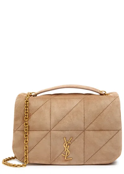Saint Laurent Jamie Suede Shoulder Bag In Tan