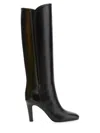 Saint Laurent Jane Monogram Boots In Smooth Leather In Black