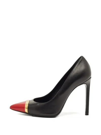 Pre-owned Saint Laurent Janis Leather Pumps In Black