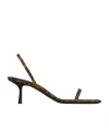 Saint Laurent Jaspe 55 Leopard-print Grosgrain Sandals In Black