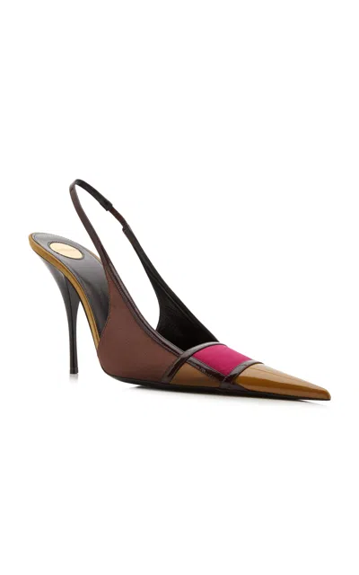 Saint Laurent Jazz 110 Slingback Pumps In Multi
