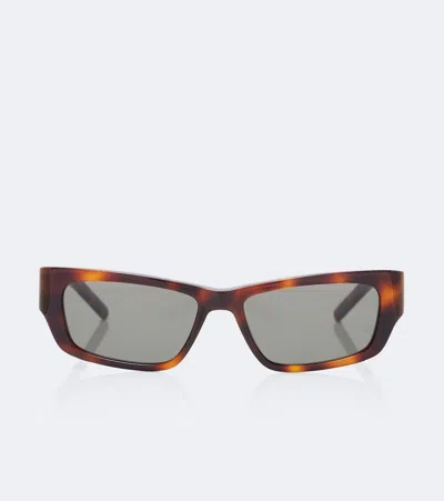 Saint Laurent Jazz Rectangular Sunglasses In Brown