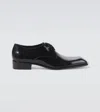 Saint Laurent Jean Leather Derby Shoes In Black