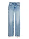 Saint Laurent Women's Jean Nico Denim Camel Pants