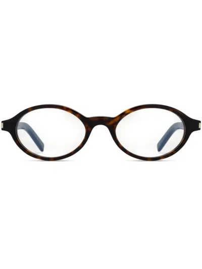 Saint Laurent Jeanne Glasses In 褐色