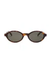 Saint Laurent Jeanne Sunglasses In Havana & Grey