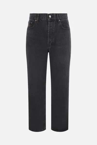 Saint Laurent Loose Jeans In Used Paris Black