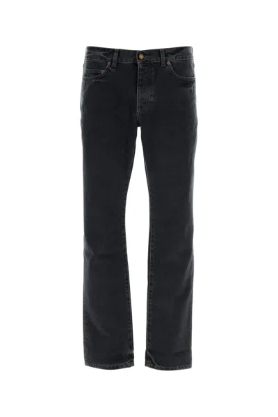 Saint Laurent Regular Black Denim Jeans Men