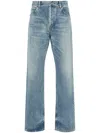 SAINT LAURENT JEANS A GAMBA DRITTA IN DENIM BLU CHARLOTTE