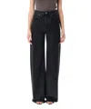 Saint Laurent Carrot-fit Jeans With A Washed Effect In Black