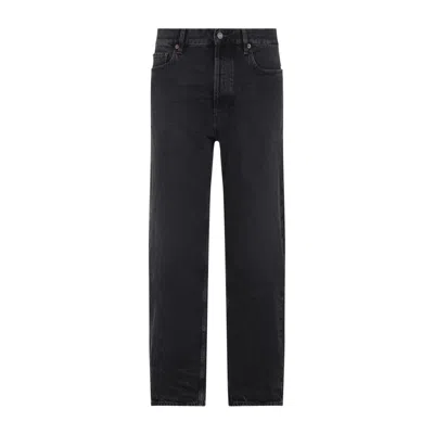 Saint Laurent Mick Long Straight-leg Jeans In Black