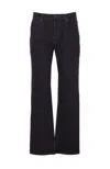 Saint Laurent Classic-five Pockets Logo-patch Jeans In Blue