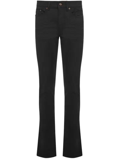 Saint Laurent 5-pocket Slim Fit Jeans In Black
