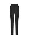 Saint Laurent Black Tailored Pants With Welt Pockets In Wool Woman In Black