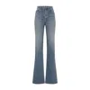 Saint Laurent 70s Blue Jeans With Washed Effect In Blue
