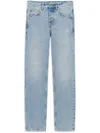 Saint Laurent Washed Straight Leg Jeans