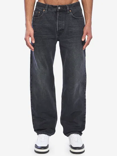 Saint Laurent Long Mick Jeans In Black