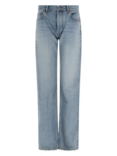 Saint Laurent Jeans Straight Fit In Blue