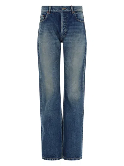 Saint Laurent Jeans Straight Fit In Blue