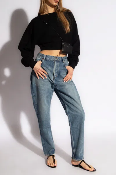 Saint Laurent Jeans With Slightly Tapered Legs In Blue