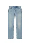 Saint Laurent Straight-leg Cotton Jeans In Sicily Blue