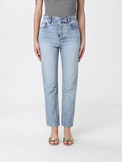 Saint Laurent Jeans Woman In Blue