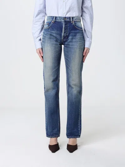 Saint Laurent Jeans Woman  In Blue