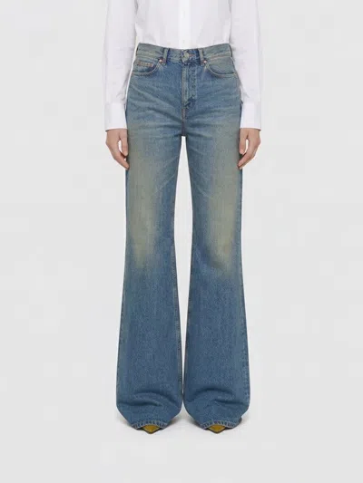 Saint Laurent Jeans Woman  In Blue