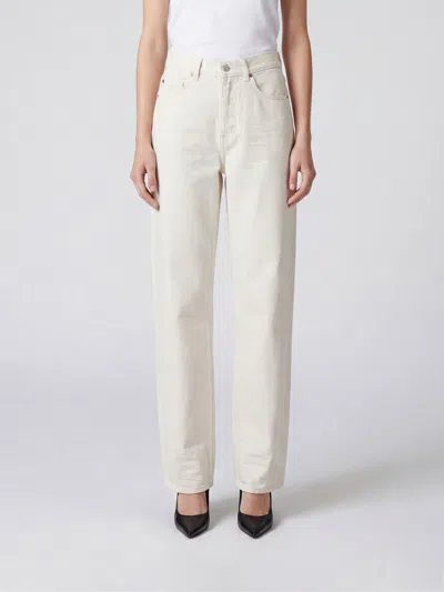 Saint Laurent Jeans Woman In White