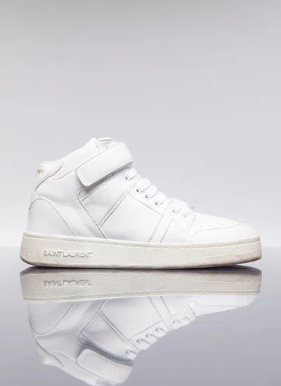 Saint Laurent Jefferson High Top Trainers In White