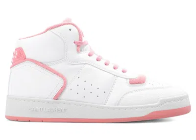 Pre-owned Saint Laurent Jefferson High (women's) Sneakers In White/eros