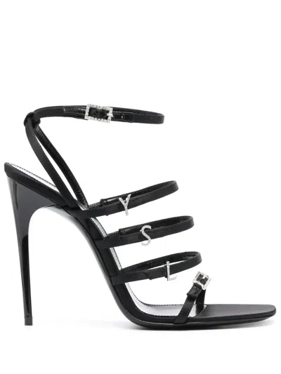 SAINT LAURENT JERRY 110MM SILK-SATIN SANDALS
