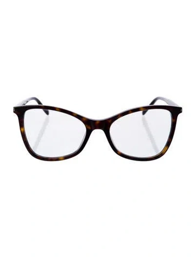 Pre-owned Saint Laurent Jerry Cat-eye Eyeglasses In Brown