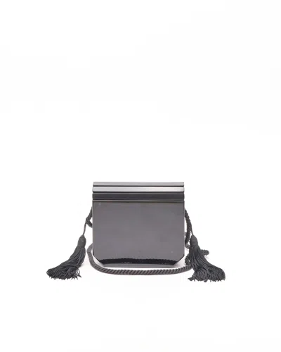Saint Laurent Jerry Cube Box Tassel Bag In Animal Print