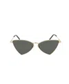 Saint Laurent Jerry Geometrical Frame Sunglasses In Gray