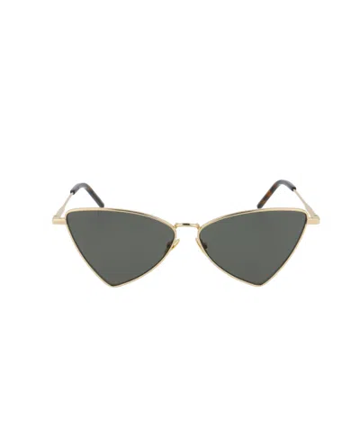 Saint Laurent Jerry Geometrical Frame Sunglasses In Gray