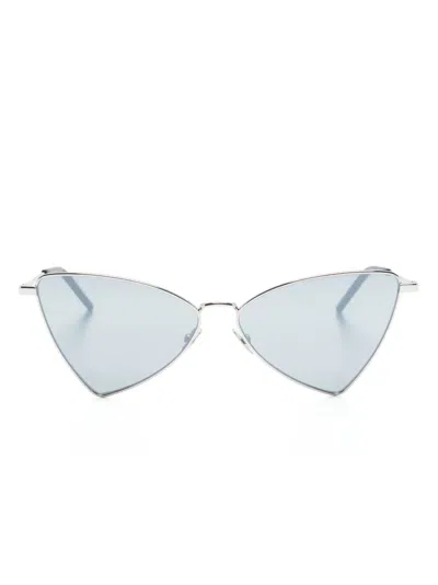 Saint Laurent Jerry Logo-embossed Sunglasses In Black