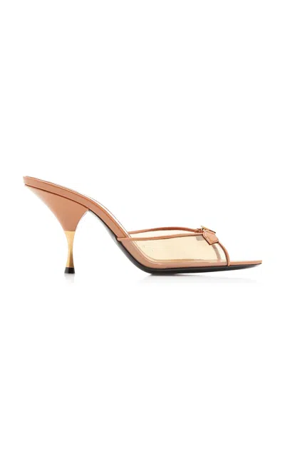 Saint Laurent Jerry Patent Leather Mules In Pink