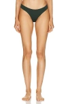 Saint Laurent Jersey Bikini Panty In Khaki Fonce