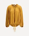 Saint Laurent Jersey Blouse In Orange