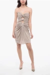 Saint Laurent Crepe Jersey Cut-out Mini Dress
