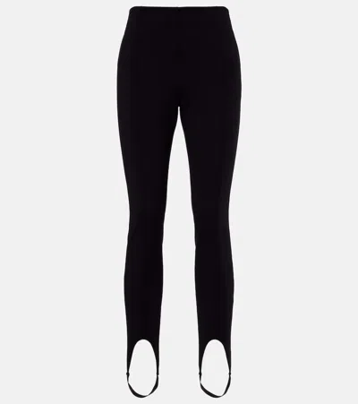 Saint Laurent Jersey Stirrup Leggings In Black