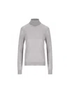 Saint Laurent Wool Turtleneck In Gray