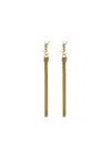 Saint Laurent Metal Earrings With Cassandre Tassel In Grey