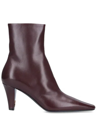 SAINT LAURENT JILL 75 BOOTIES IN SMOOTH LEATHER