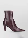Saint Laurent Jill 75 Booties In Smooth Leather Shoes In Brown