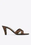 Saint Laurent 'jill' Mules In Animal Print