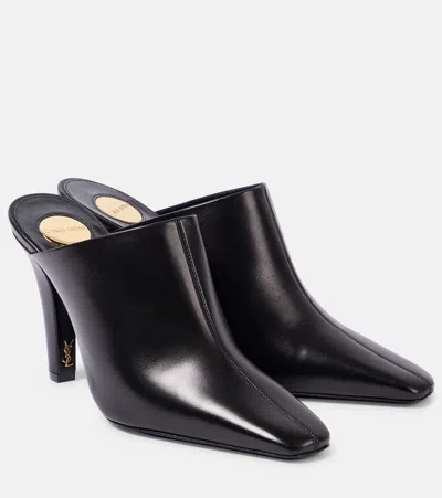 SAINT LAURENT JILL 95 LEATHER MULES