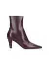Saint Laurent Jill 75 Booties In Smooth Leather Shoes In Brown