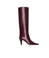 Saint Laurent Jill Boots In Smooth Leather In Brown